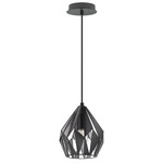 Carlton Small Pendant - Black / Silver