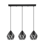 Carlton Linear Mulit-Light Pendant - Black / Silver