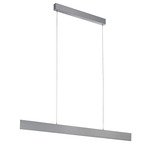 Climene Pendant - Brushed Aluminum / White