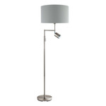 Santander Floor Lamp - Satin Nickel / Grey