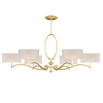 Allegretto Low Chandelier - Champagne / Gold Leaf