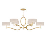 Allegretto Oval Chandelier - Champagne / Gold Leaf