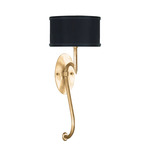 Allegretto Wall Sconce - Black / Gold Leaf