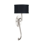 Allegretto Wall Sconce - Black / Silver Leaf