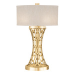 Allegretto Hourglass Table Lamp - Champagne / Gold Leaf