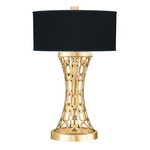 Allegretto Hourglass Table Lamp - Black / Gold Leaf