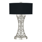 Allegretto Hourglass Table Lamp - Black / Silver Leaf