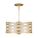 Allegretto Drum Pendant - Champagne / Gold Leaf