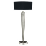 Allegretto Slim Table Lamp - Black / Silver Leaf