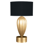 Allegretto Drop Table Lamp - Black / Gold Leaf