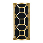 Allegretto Filigree Wall Sconce - Black / Gold Leaf