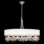 Azu Chandelier - Silver Leaf / White