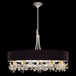 Azu Chandelier - Silver Leaf / Black