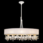 Azu Chandelier - White Gesso / Champagne