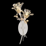 Azu Bouquet Wall Sconce - Silver Leaf / Crystal
