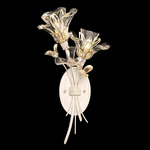 Azu Bouquet Wall Sconce - White Gesso / Crystal