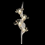 Azu Stem Wall Sconce - Silver Leaf / Crystal