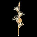 Azu Stem Wall Sconce - Gold Leaf / Crystal