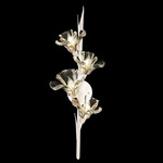 Azu Stem Wall Sconce - White Gesso / Crystal