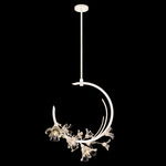 Azu Pendant - White Gesso / Crystal