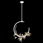 Azu Pendant - White Gesso / Crystal