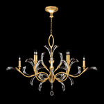 Beveled Arcs Style 2 Chandelier - Gold Leaf / Crystal