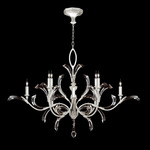 Beveled Arcs Style 2 Chandelier - Silver Leaf / Crystal