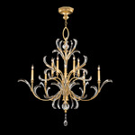 Beveled Arcs Style 6 Chandelier - Gold Leaf / Crystal