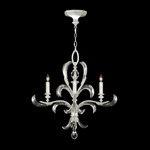 Beveled Arcs Style 6 Chandelier - Silver Leaf / Crystal