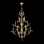 Beveled Arcs Style 5 Chandelier - Gold Leaf / Crystal