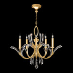 Beveled Arcs Style 1 Chandelier - Gold Leaf / Crystal