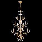Beveled Arcs Style 4 Chandelier - Gold Leaf / Crystal