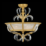 Beveled Arcs Semi Flush Mount - Gold Leaf / Crystal