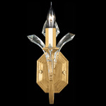 Beveled Arcs Torch Wall Sconce - Gold Leaf / Crystal