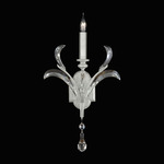 Beveled Arcs Bloom Wall Sconce - Silver Leaf / Crystal