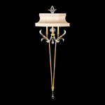 Beveled Arcs Tall Wall Sconce - Gold Leaf / Crystal