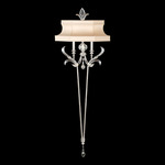 Beveled Arcs Tall Wall Sconce - Silver Leaf / Crystal