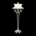 Beveled Arcs Floor Lamp - Silver Leaf / Crystal