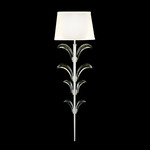 Beveled Arcs Shade Wall Sconce - Silver Leaf / Crystal