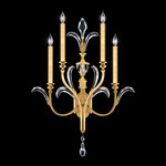 Beveled Arcs Candelabra Wall Sconce - Gold Leaf / Crystal