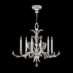 Beveled Arcs Style 7 Chandelier - Silver Leaf / Crystal