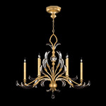 Beveled Arcs Style 6 Chandelier - Gold Leaf / Crystal