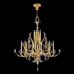 Beveled Arcs Style 7 Chandelier - Gold Leaf / Crystal