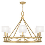 Cienfuegos Ring Chandelier - Gold Leaf / White