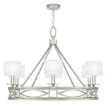 Cienfuegos Ring Chandelier - Silver Leaf / White