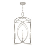 Cienfuegos Concave Chandelier - Silver Leaf