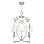 Cienfuegos Concave Chandelier - Silver Leaf / White