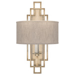 Cienfuegos Deco Wall Sconce - Gold Leaf / Natural Greige