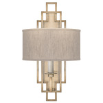 Cienfuegos Deco Wall Sconce - Gold Leaf / Natural Greige