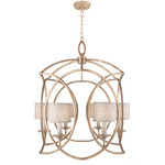 Cienfuegos Concave Chandelier - Gold Leaf / White